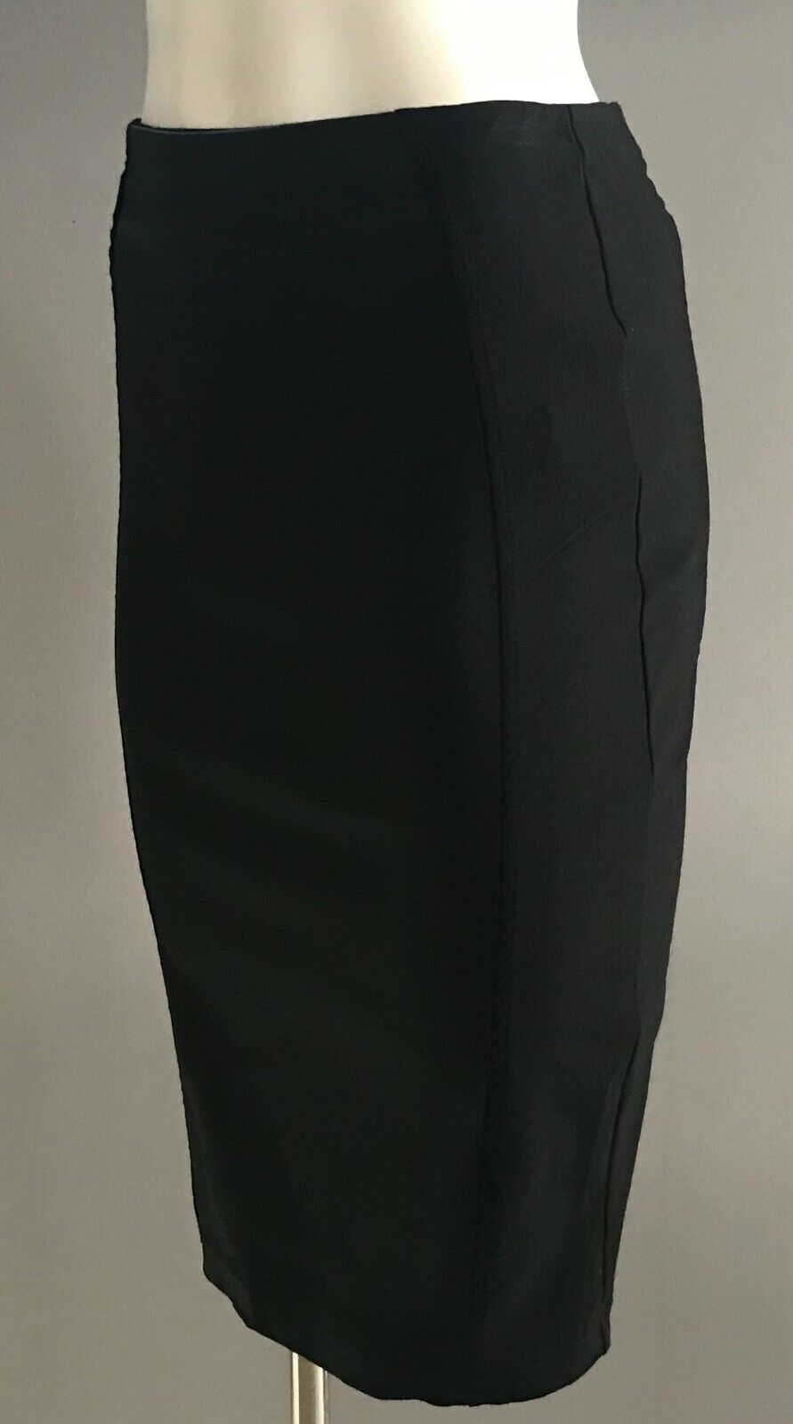 Skirt TOKITO Pencil Black Stretch Panel Tight Straight Midi Ladies Size 6 8