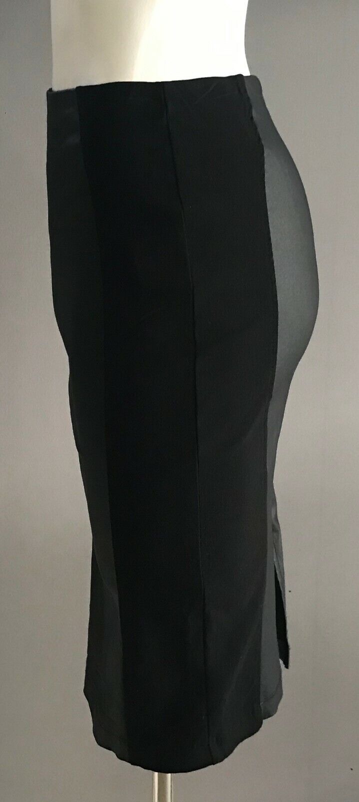 Skirt TOKITO Pencil Black Stretch Panel Tight Straight Midi Ladies Size 6 8