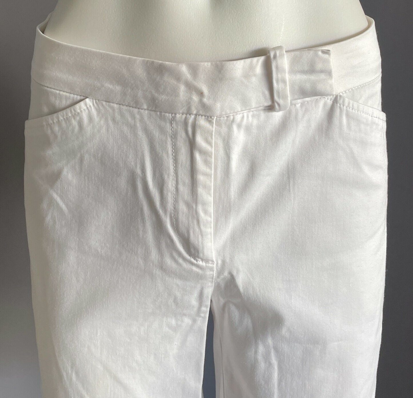 Bermuda Shorts NAUTICA White Stretch Cotton Long Ladies Size US 6 AU 8