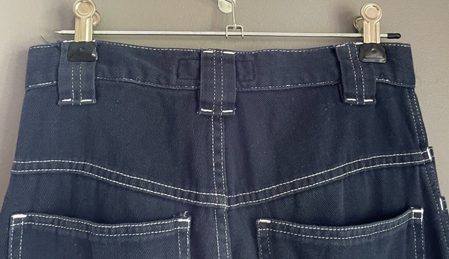 QUIKSILVER Pants Navy Full Length Cotton Carpenter Mens 26" 66cm Waist Trousers