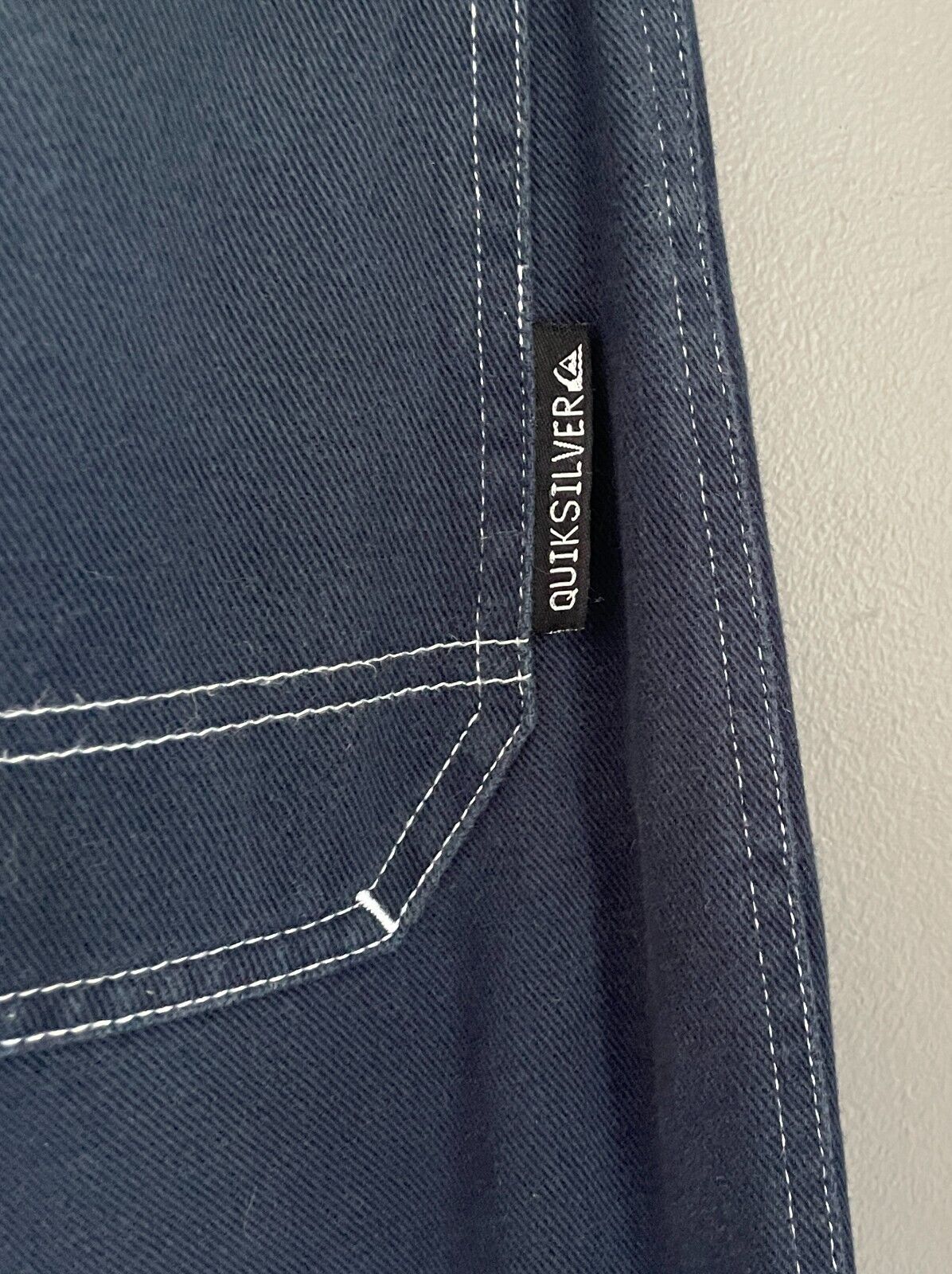 QUIKSILVER Pants Navy Full Length Cotton Carpenter Mens 26" 66cm Waist Trousers