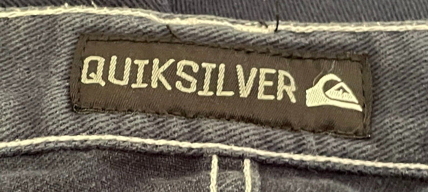 QUIKSILVER Pants Navy Full Length Cotton Carpenter Mens 26" 66cm Waist Trousers