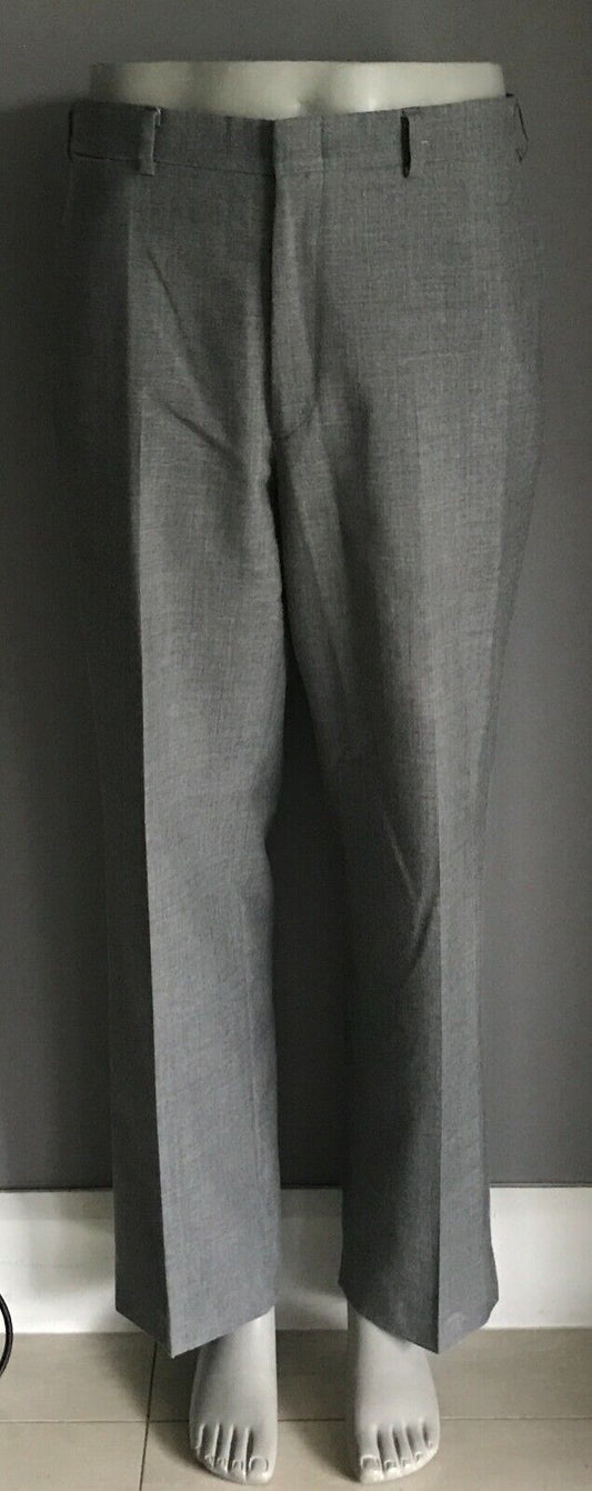 Mens FLETCHER JONES Pants Grey Wool Mix Dress Corporate Sz 96W Vintage Trousers