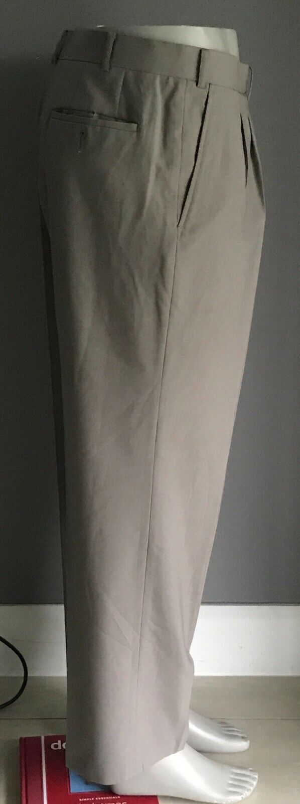 Mens FLETCHER JONES Pants Khaki Long Dressy Size 102cm W Vintage Trousers