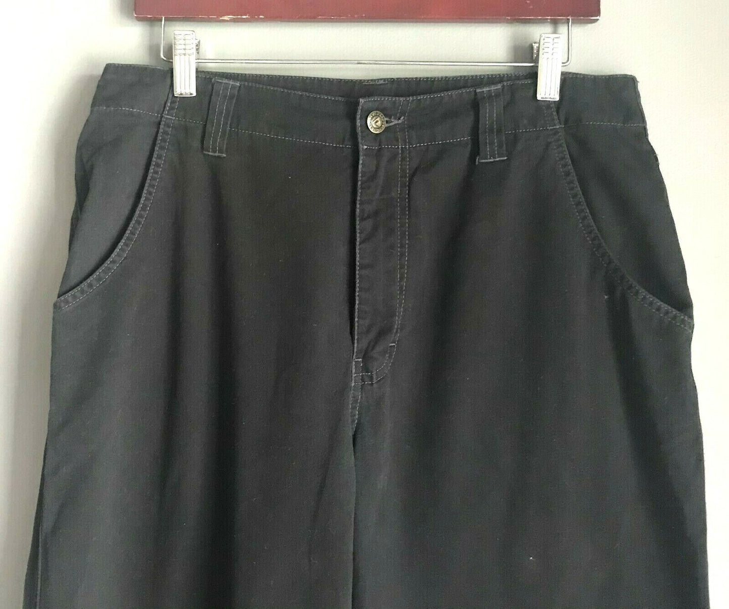 Mens Chinos COLORADO Pants Black Straight Leg Trousers Size W 32 82cm Trousers