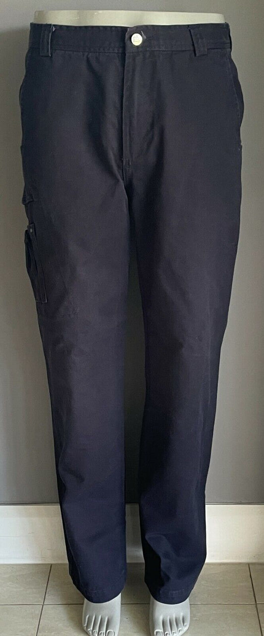 Mens KING GEE Pants Work Navy Blue Full Length Trousers Size 92R Style K13200