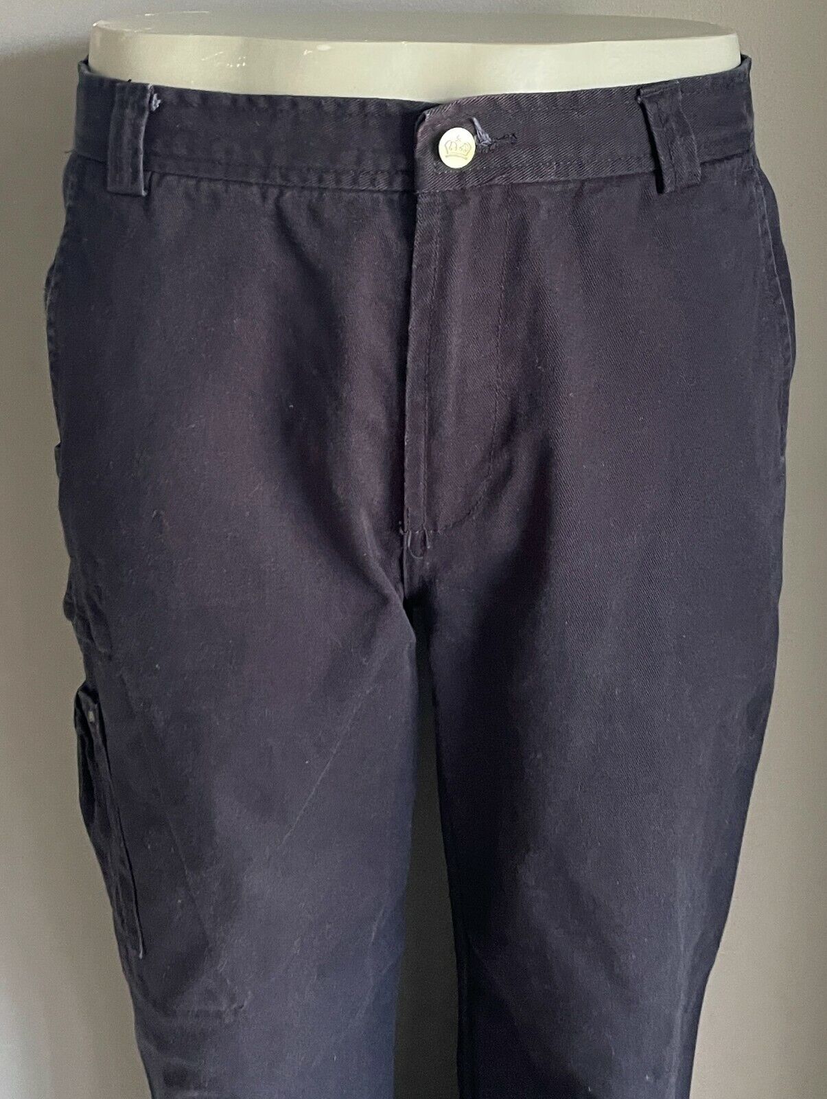 Mens KING GEE Pants Work Navy Blue Full Length Trousers Size 92R Style K13200