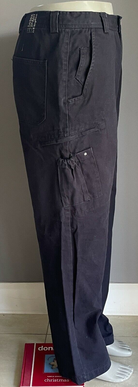 Mens KING GEE Pants Work Navy Blue Full Length Trousers Size 92R Style K13200