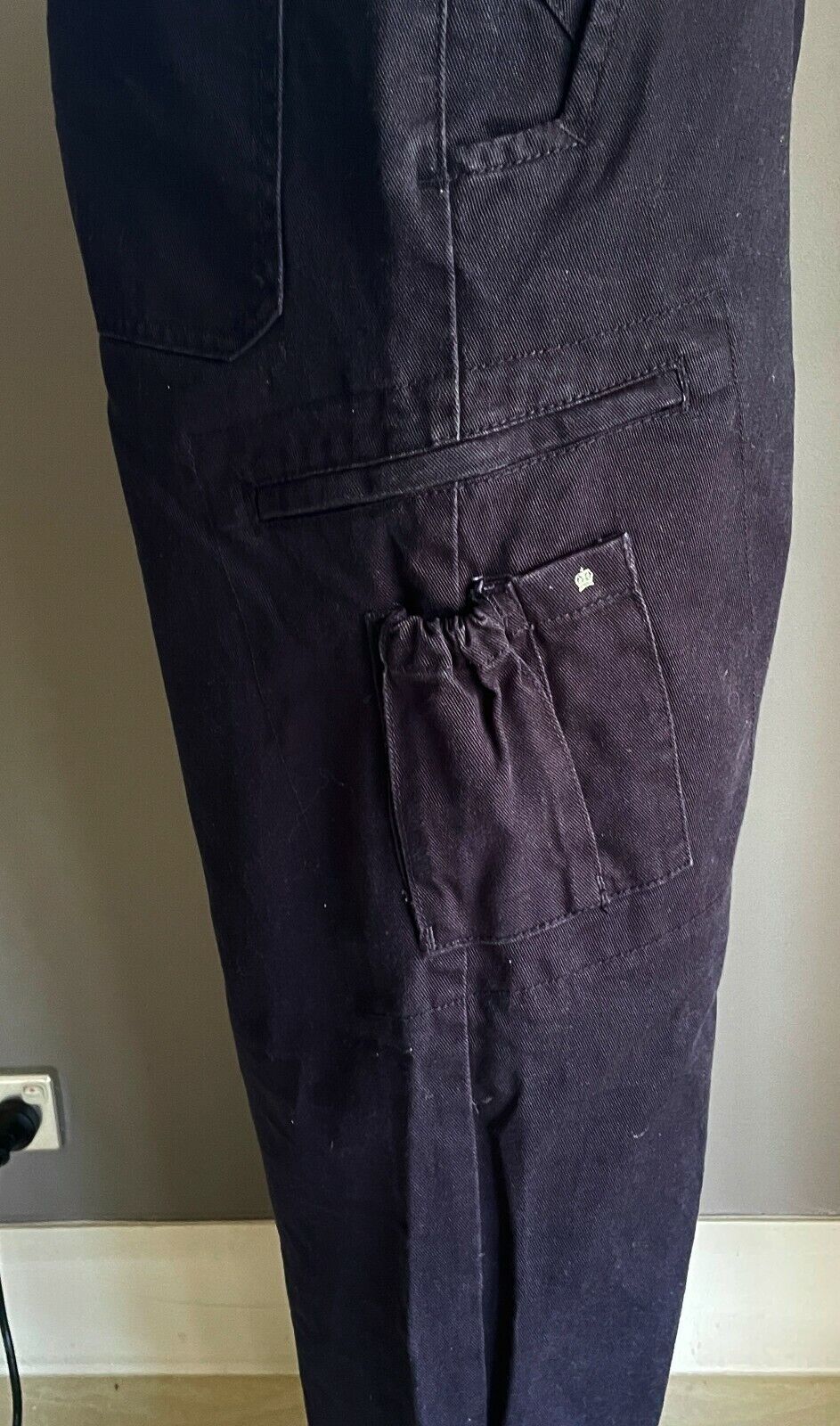 Mens KING GEE Pants Work Navy Blue Full Length Trousers Size 92R Style K13200