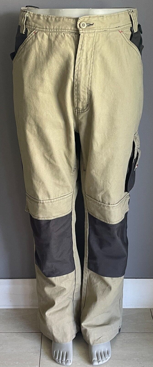 HARD YAKKA Khaki Black Full Length Trousers MeSize 107R Y02902 Cargo Work Pants