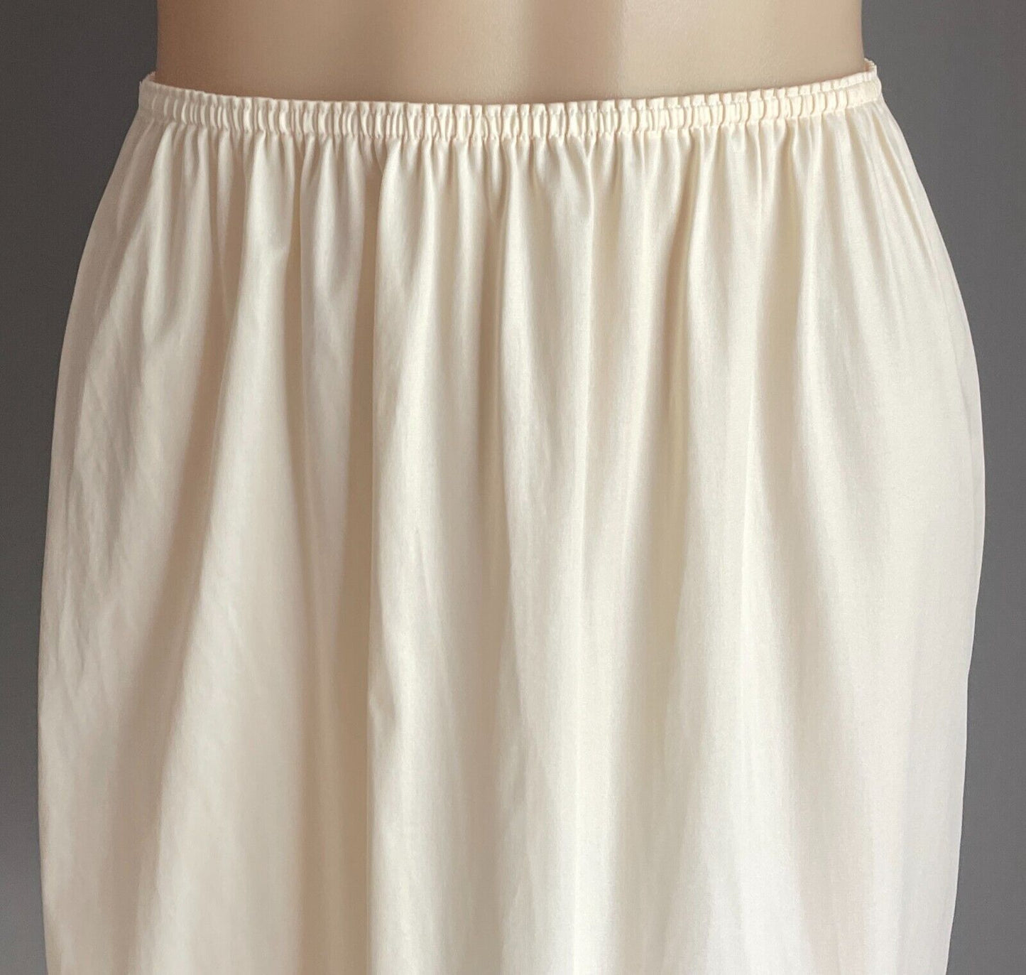 Vintage Half Slip Vintage Bri Nylon Cream 1/2 Petticoat Elastic Waist Size 10