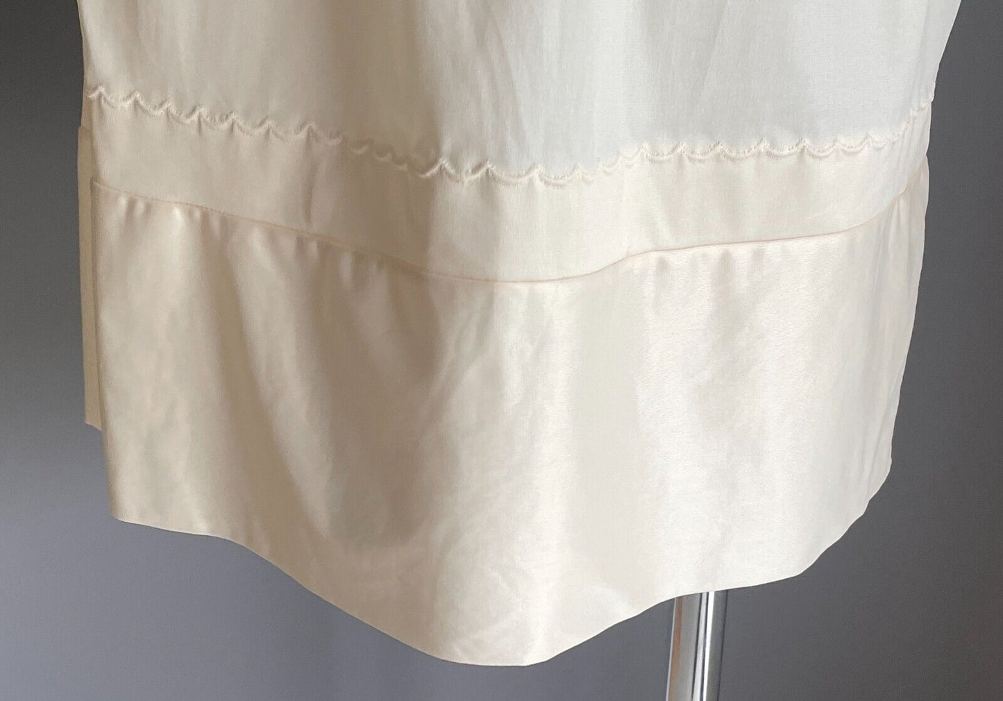Vintage Half Slip Vintage Bri Nylon Cream 1/2 Petticoat Elastic Waist Size 10