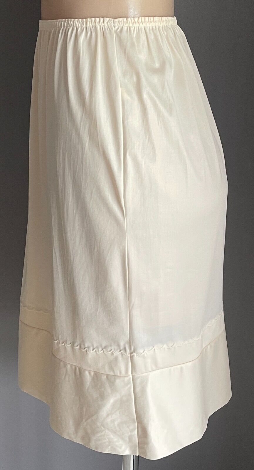 Vintage Half Slip Vintage Bri Nylon Cream 1/2 Petticoat Elastic Waist Size 10