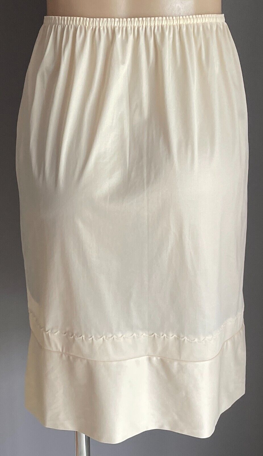 Vintage Half Slip Vintage Bri Nylon Cream 1/2 Petticoat Elastic Waist Size 10