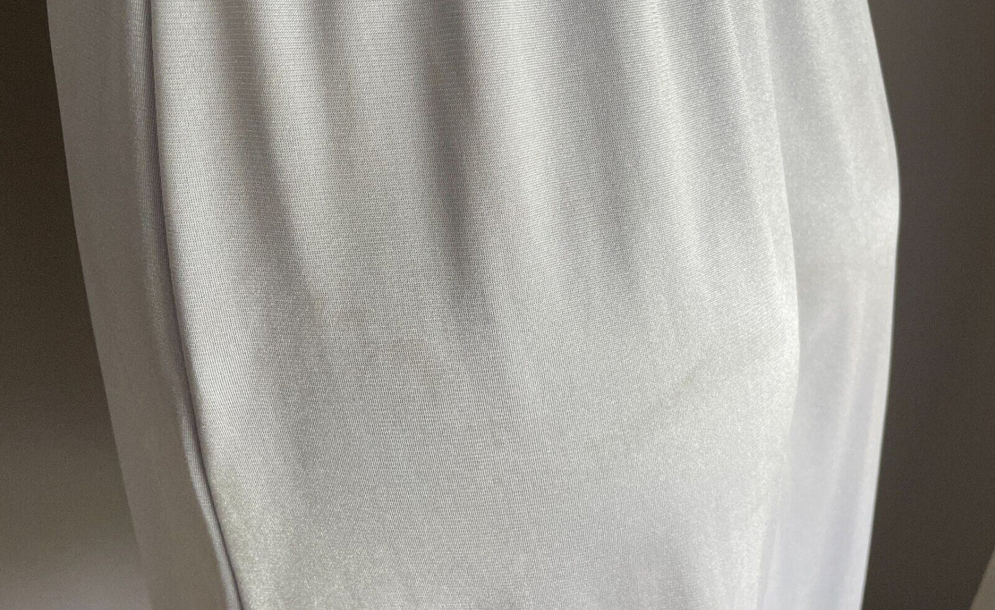 WARNERS Half Slip Light Blue 1/2 Petticoat Elastic Waist Lace Trim Hem Size 12