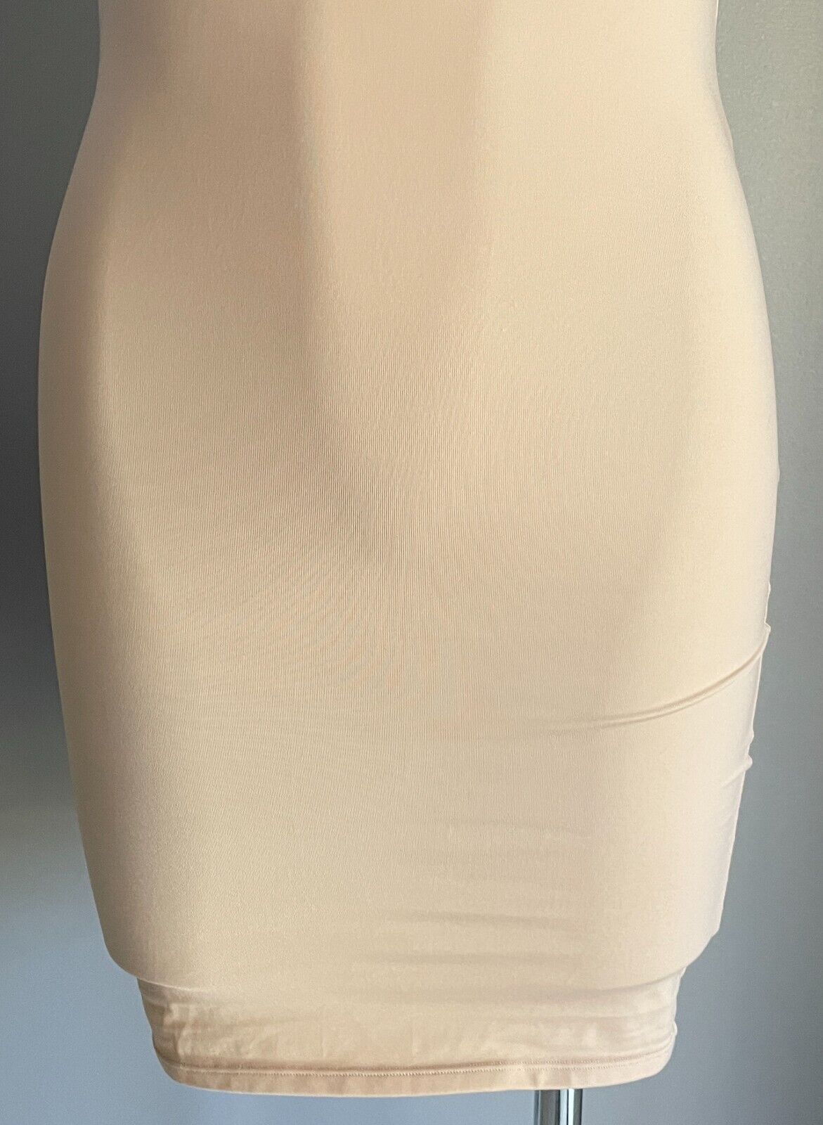 ShapeWear FULL SLIP Natural Tan Seamless Adjustable Removable Strap Torso Sz 12