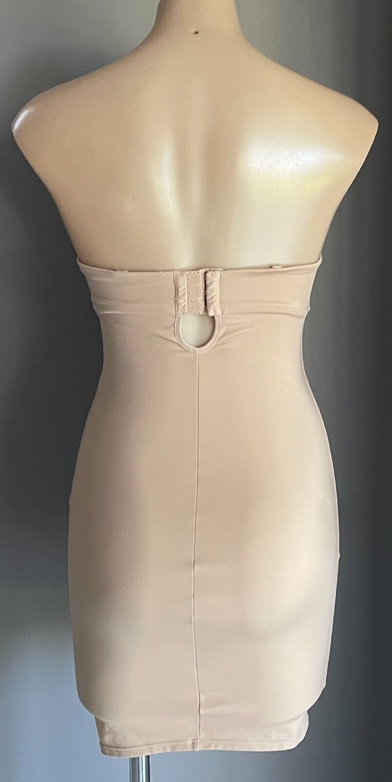 ShapeWear FULL SLIP Natural Tan Seamless Adjustable Removable Strap Torso Sz 12