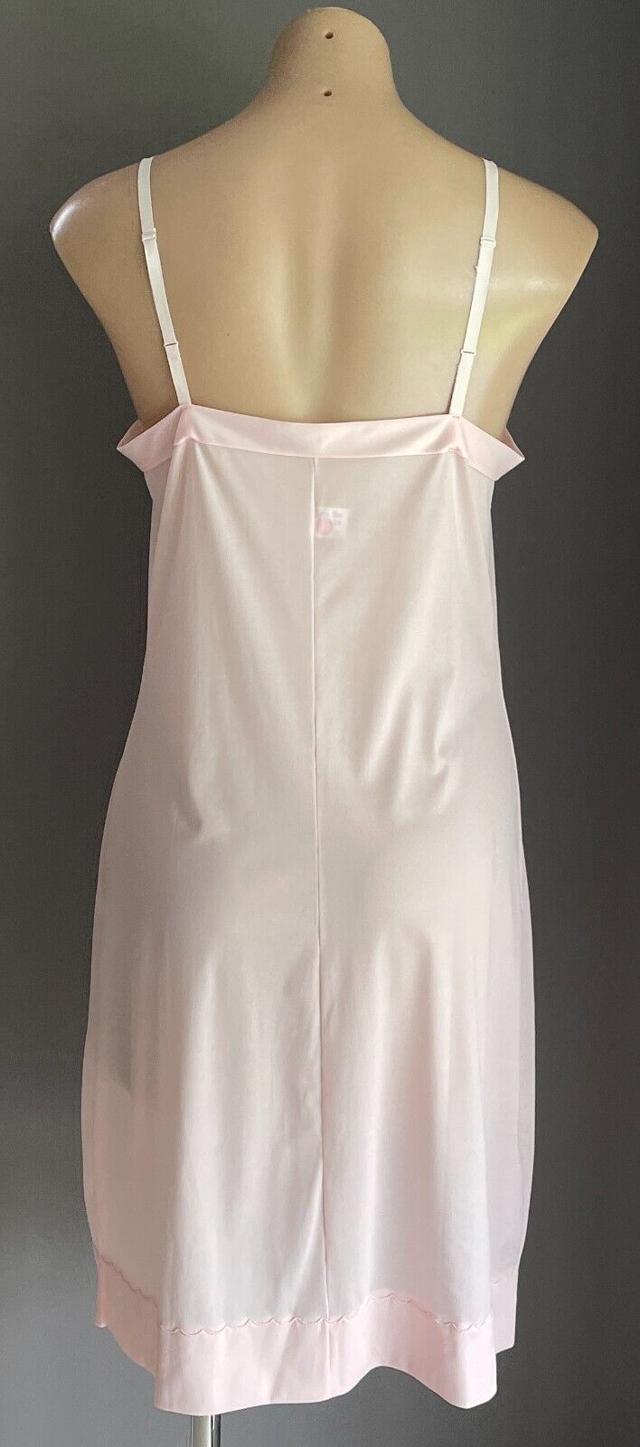 OSTI Petticoat Satin Star Pink Bri-Nylon Embroidered Full Slip Size 14 Vintage
