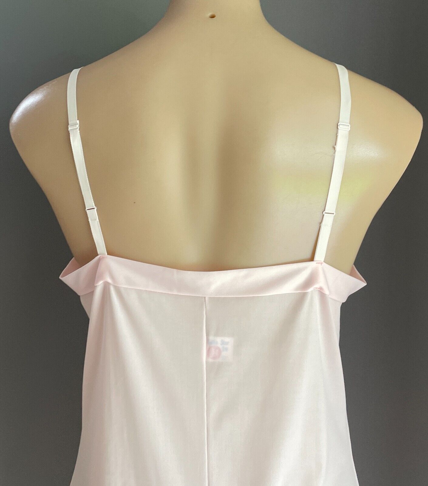 OSTI Petticoat Satin Star Pink Bri-Nylon Embroidered Full Slip Size 14 Vintage