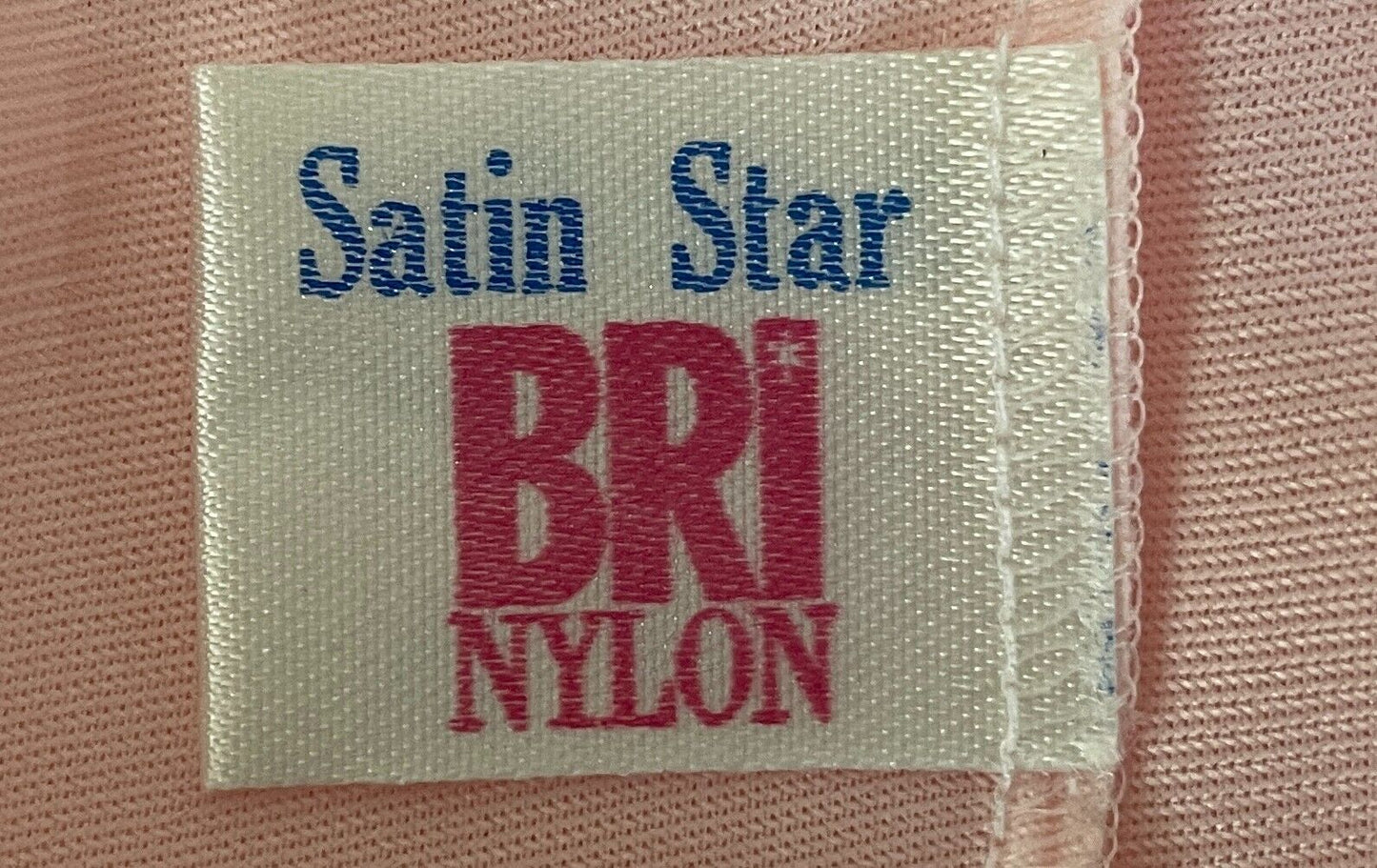 OSTI Petticoat Satin Star Pink Bri-Nylon Embroidered Full Slip Size 14 Vintage