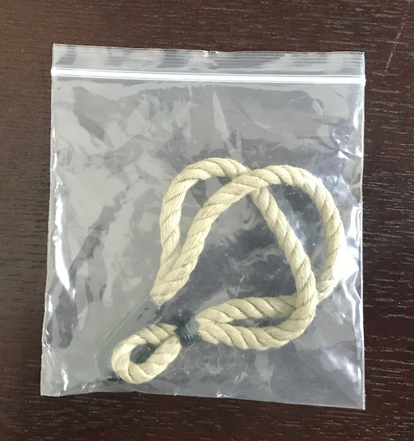 Rope Bracelet LORD EDWARD Nautical Pale Khaki Green Black Metal Hook Decor NEW