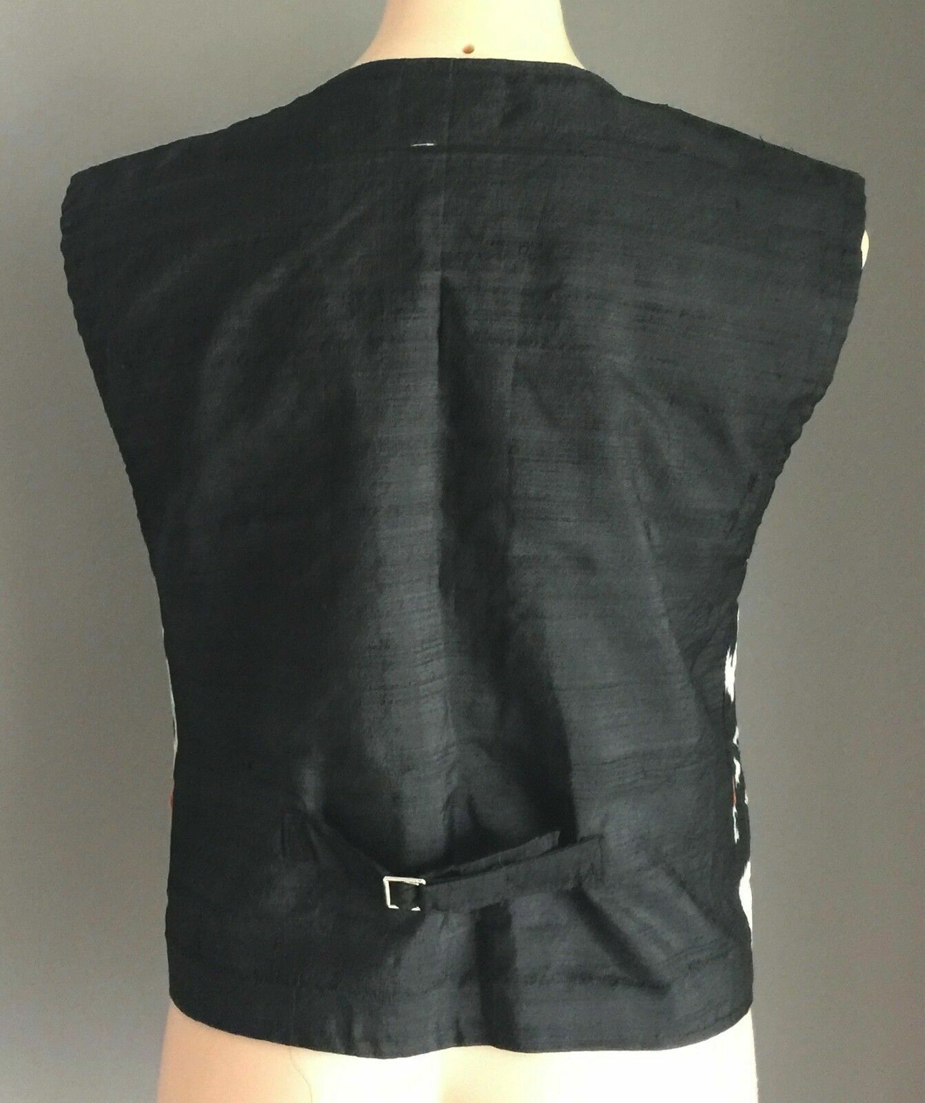 Vtg 80s PATRICIA NAENNA Thai Silk Astract Silk Screen Sleeveless Vest Size S 10