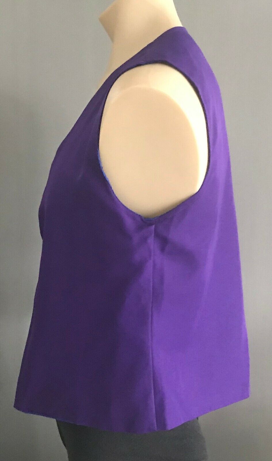 Unisex Waistcoat PURPLE VEST Sleeveless Costume To Fit Chest 102cm Handmade