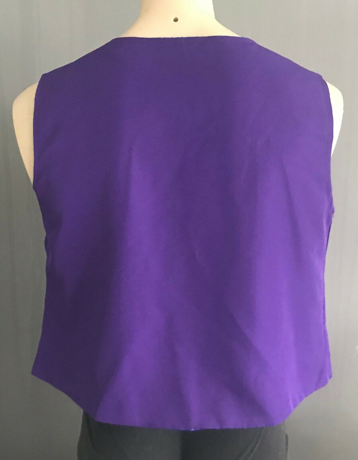 Unisex Waistcoat PURPLE VEST Sleeveless Costume To Fit Chest 102cm Handmade