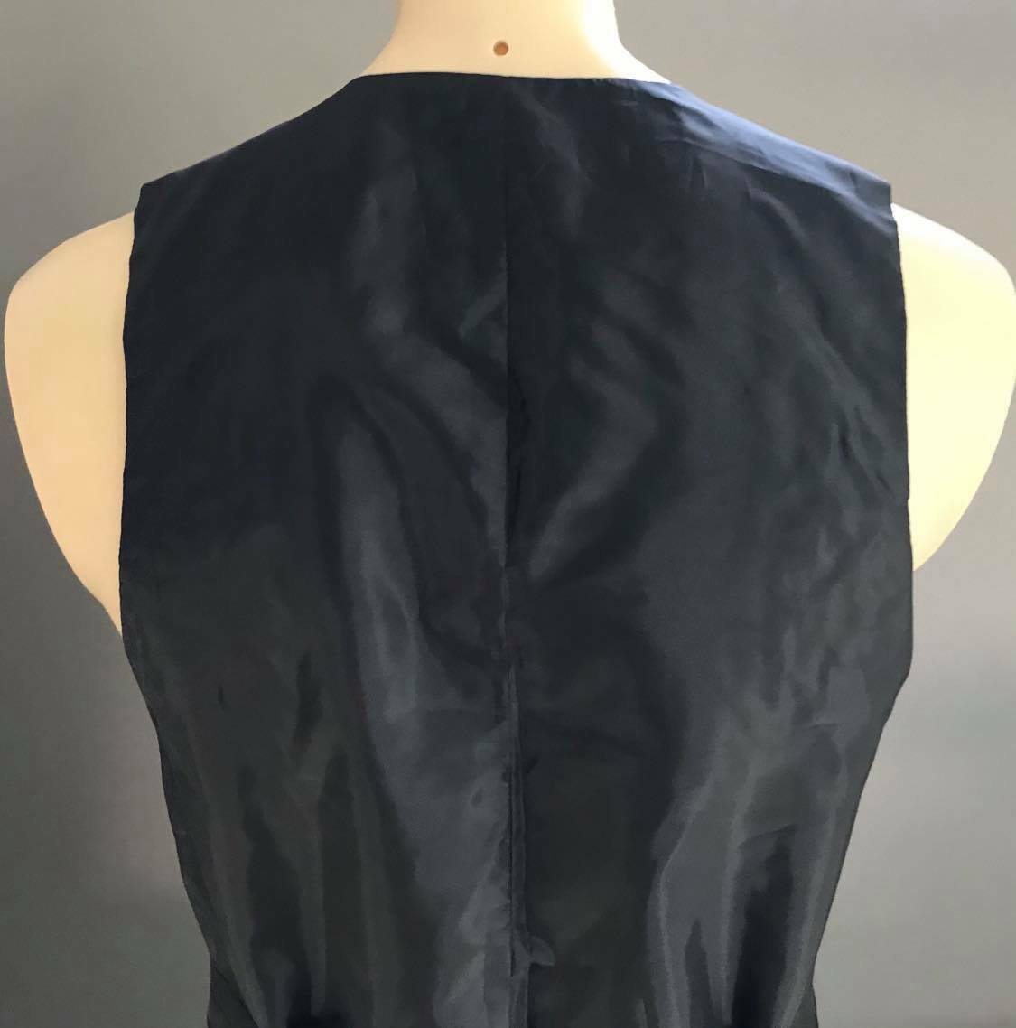 Mens Waistcoat MALCOLM Vest Black Paisley Brocade Print Size 38 Chest 98cm