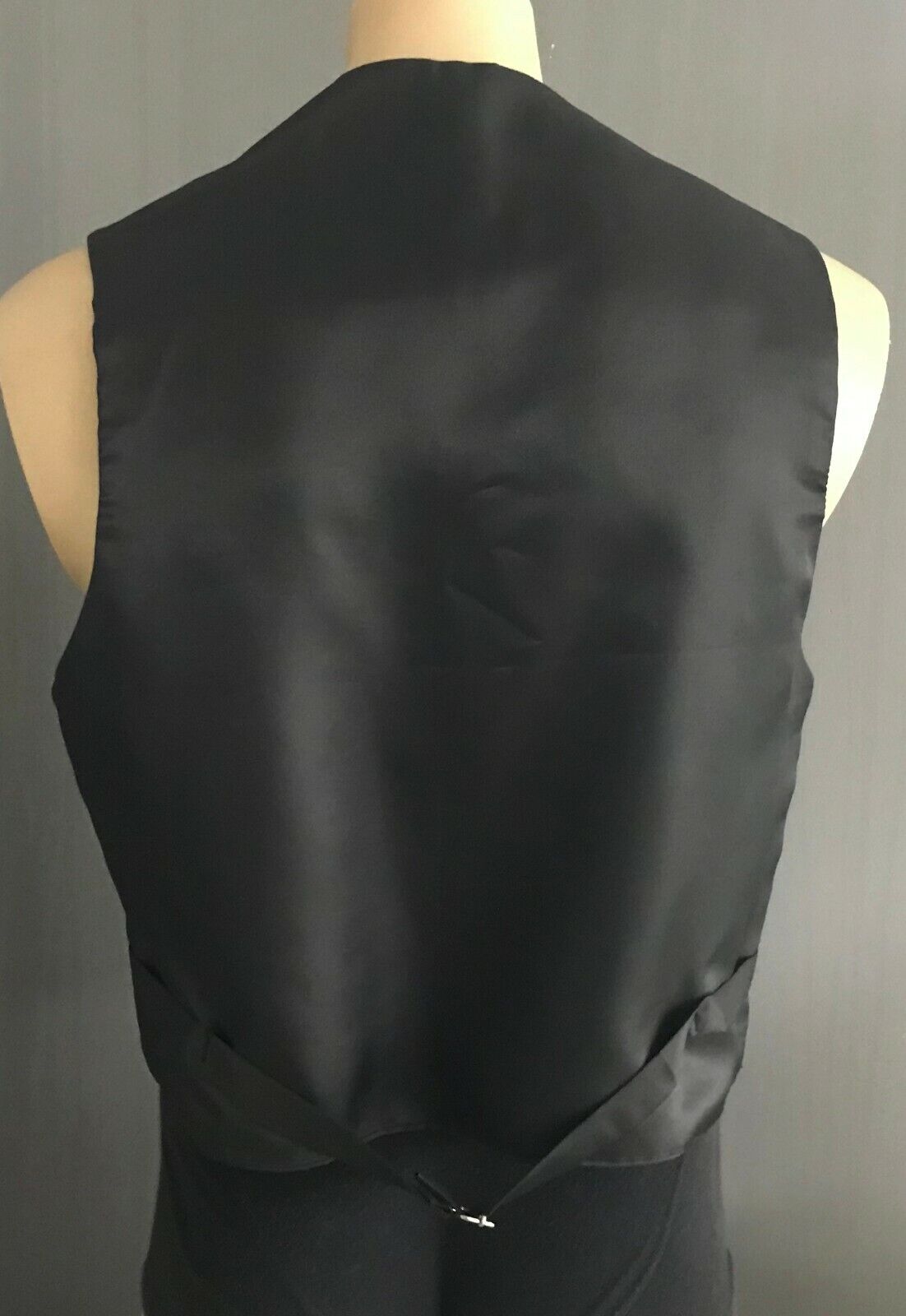 Mens Waistcoat Vest Grey Formal Size M Chest 108cm 1920's Costume