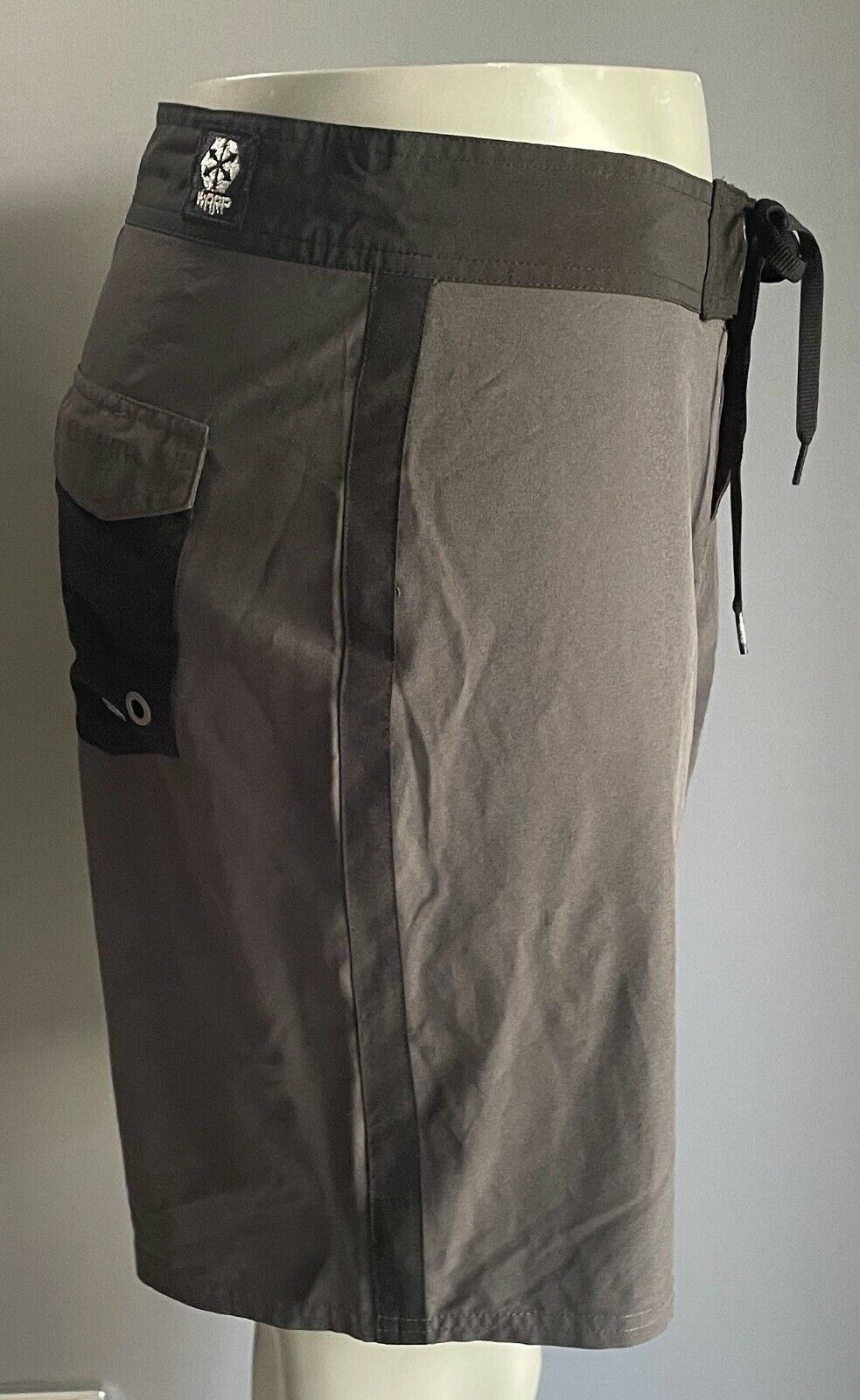 Mens BoardShorts OCEAN & EARTH WARP Grey Black Trim "Free Flex" Long Size 38 NEW
