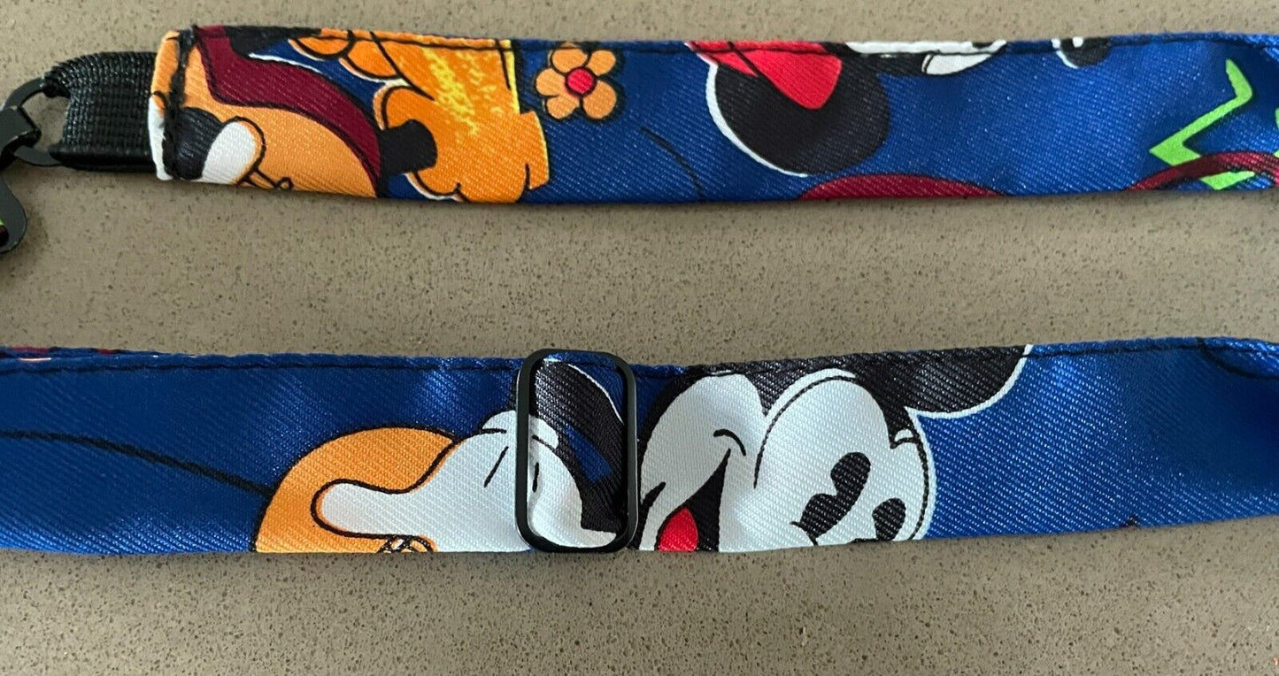 JOHN & LOIS Cravat Mickey Mouse Minnie Puff NeckTie Button Trim Pre-tied Adjust
