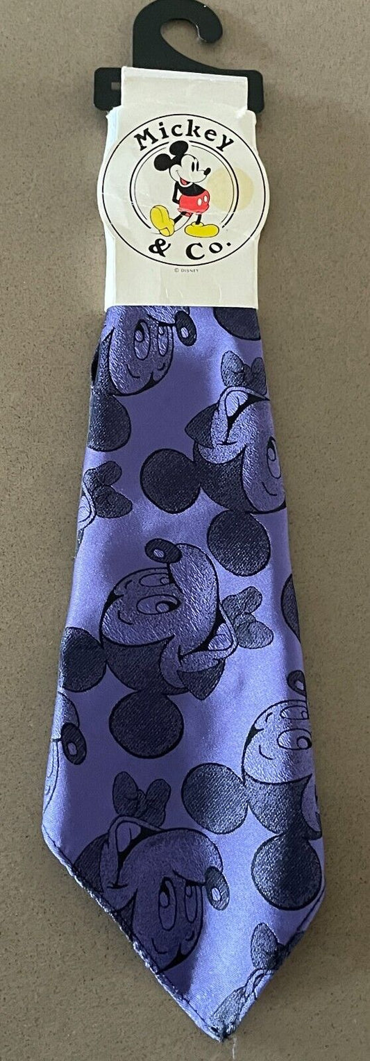 Mens Pocket Square Mickey Mouse MICKEY & CO Purple & Black Jacquard Print