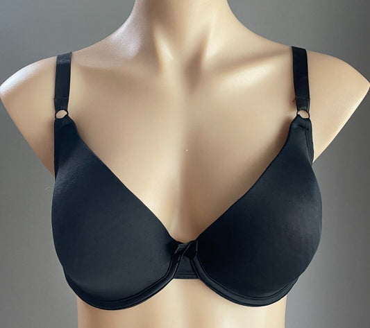 JOANNE LINGERIE Bra 12DD Black Contour Padded Underwire Adjustable Straps 12 DD