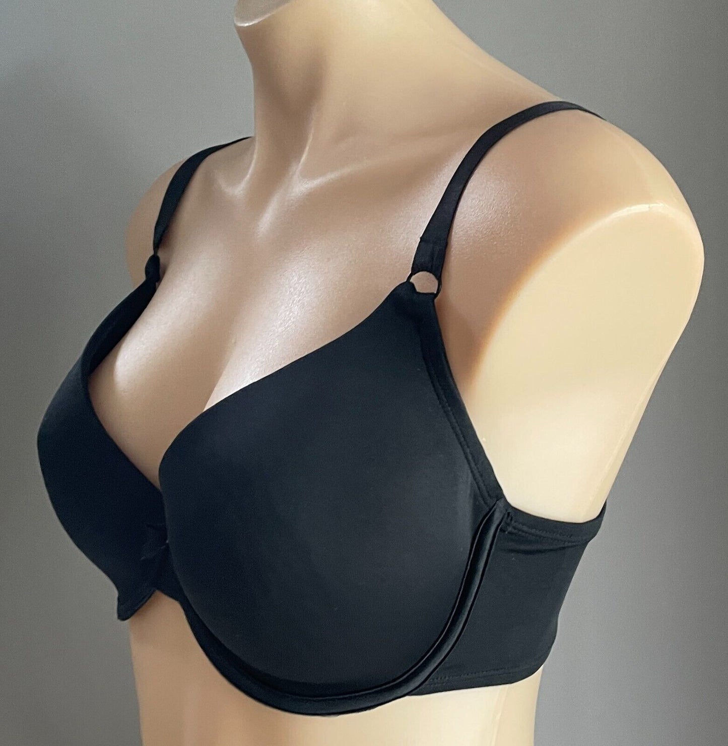 JOANNE LINGERIE Bra 12DD Black Contour Padded Underwire Adjustable Straps 12 DD