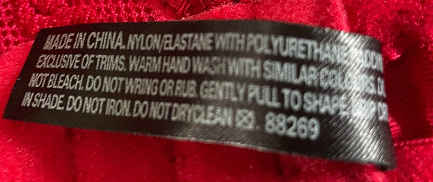 SECRET LOVE Bra 18D Red Lace Padded Underwire Adjustable Straps Size 18 D
