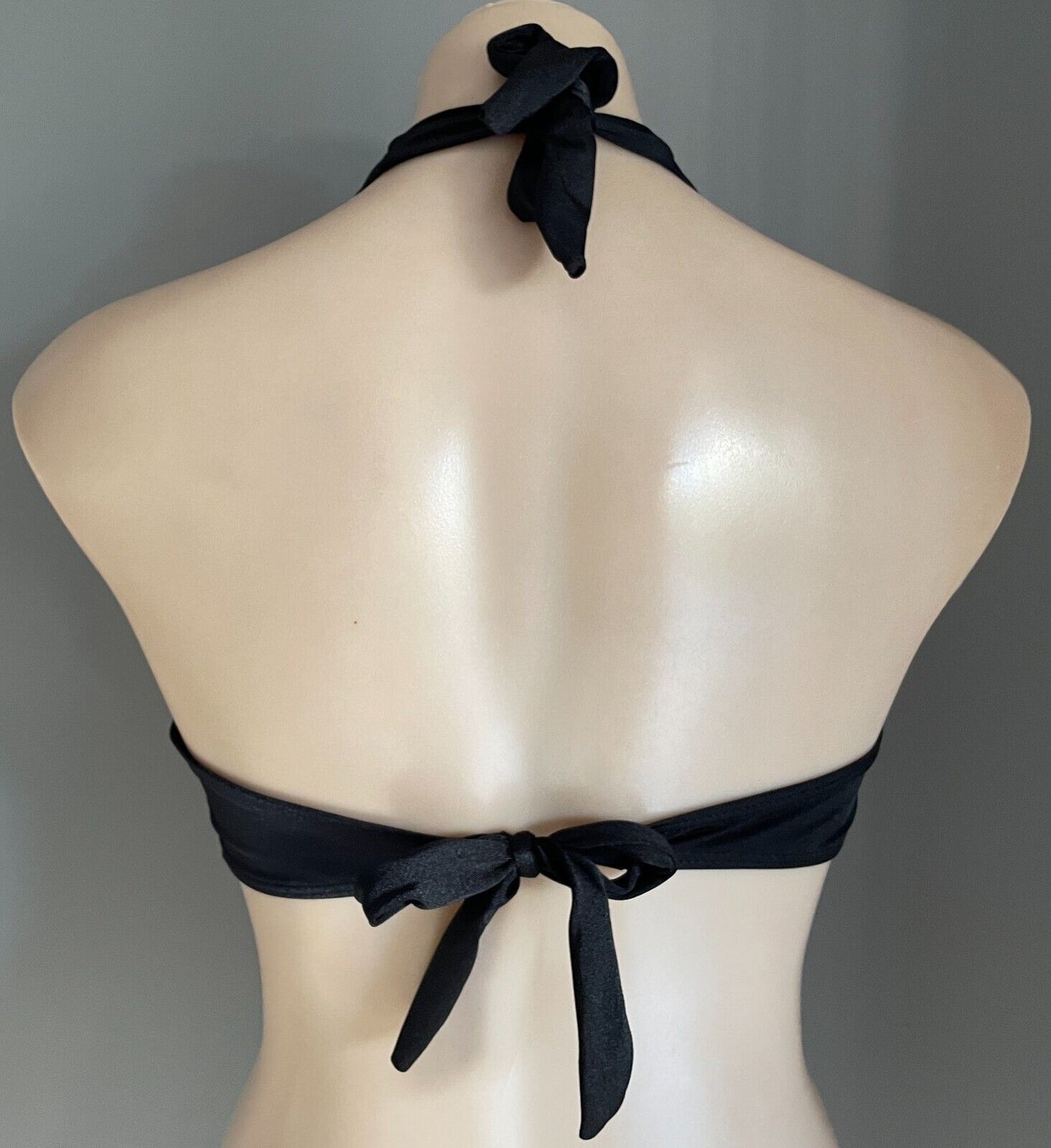 Swimsuit Halter Neck Cut Out Front & Back One Piece Size L 12 Monokini