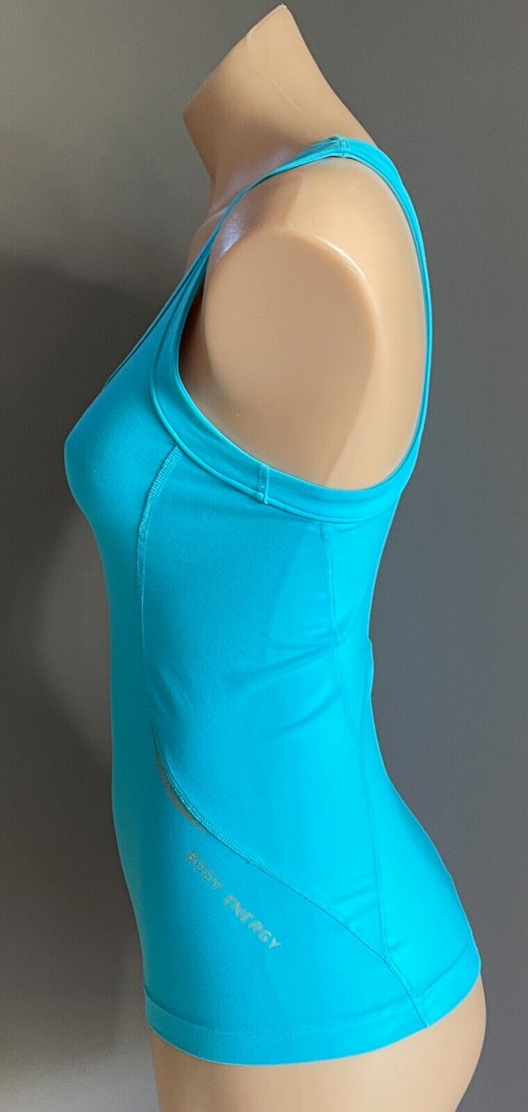 BLOCKOUT Tank Top Bright Blue Stretch Racer Back Size M 10 12 Active Gym Sports