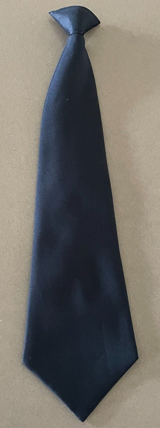 Mens Ties ENSIGN Clip On NeckTie Snapper Fastening Black Pre-Tied Wedding Formal
