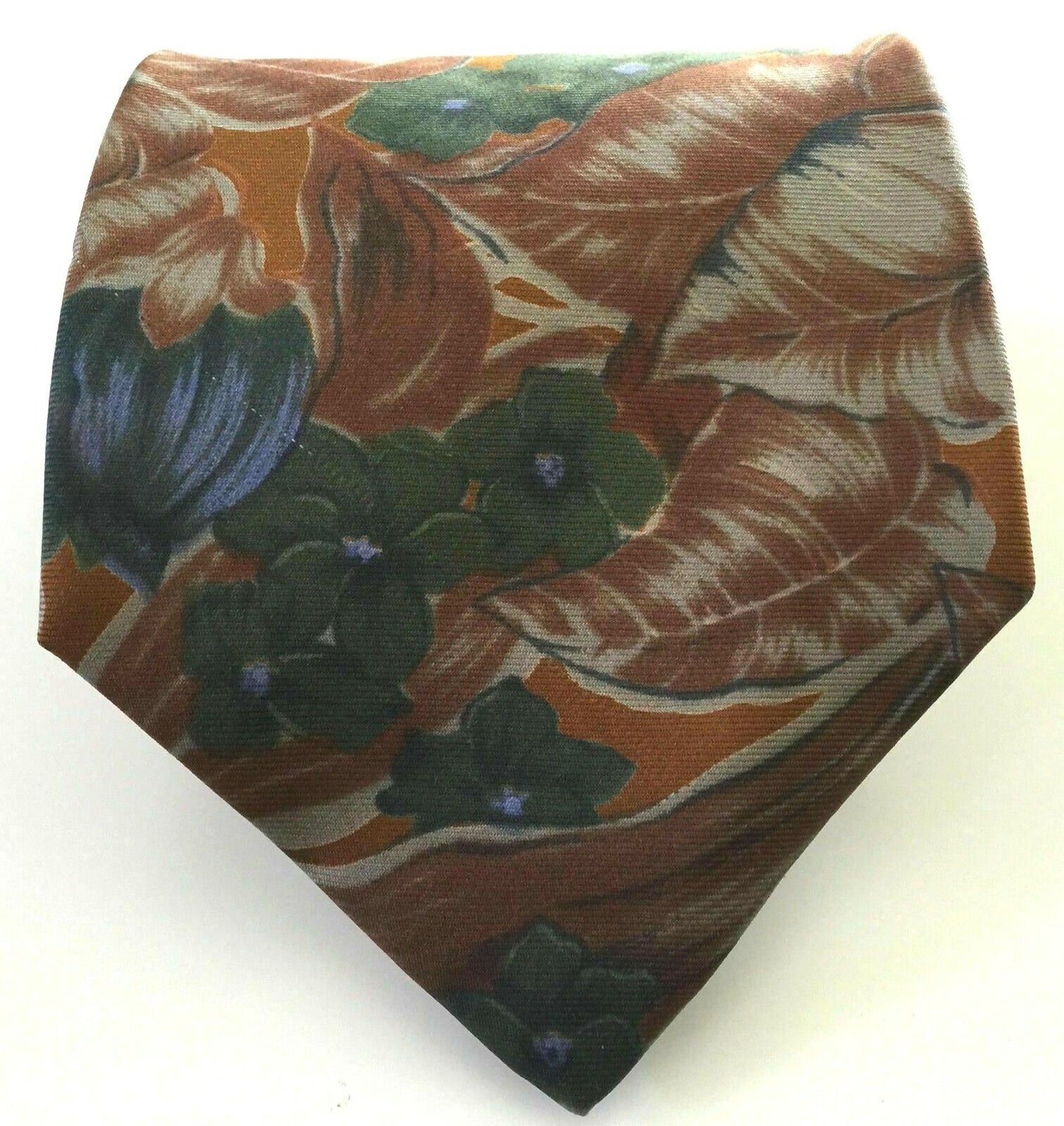 Vintage Mens Silk Tie HARDY AMIES Floral Print Standard Width NeckTie ITALY