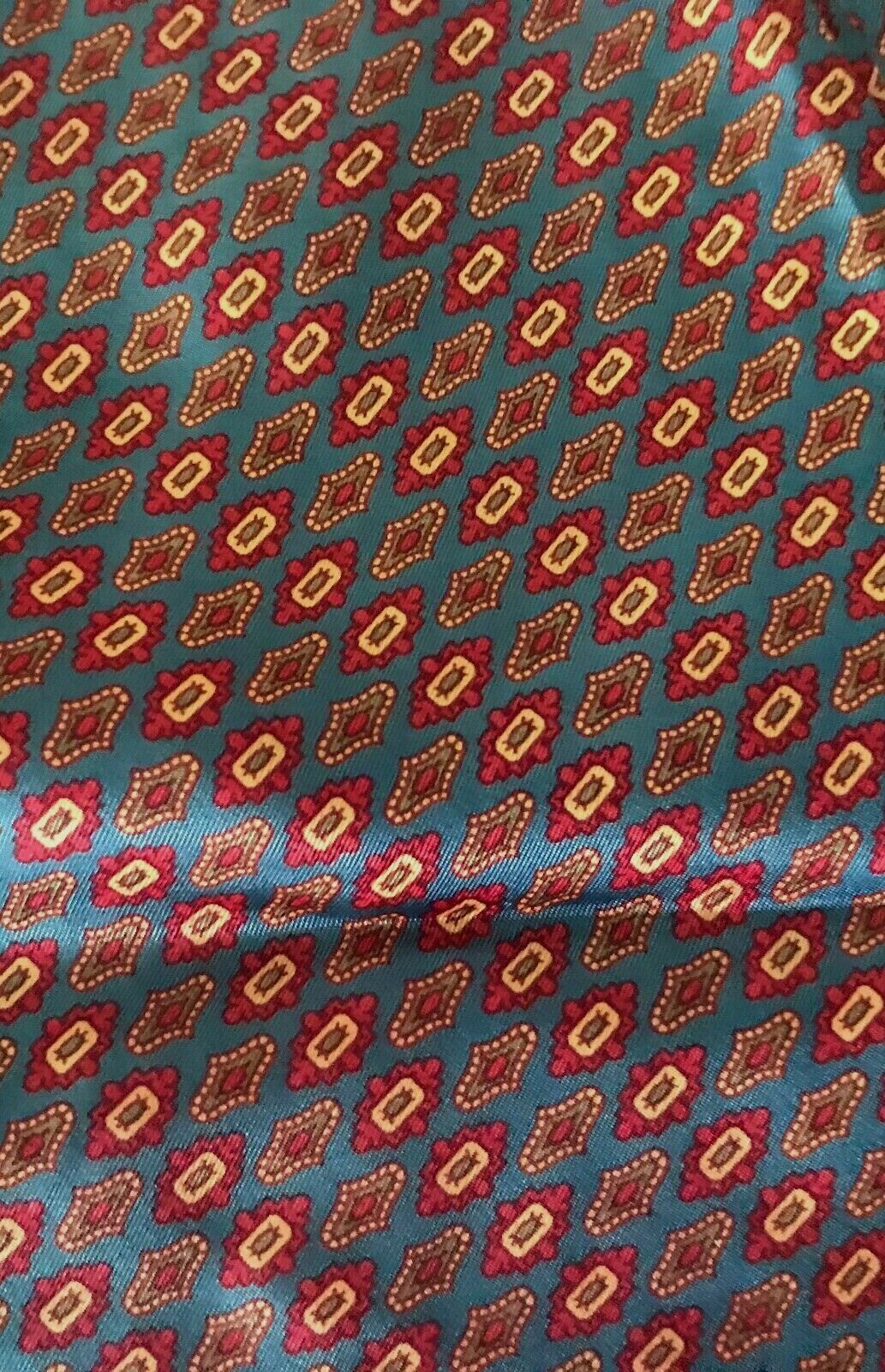 Mens Tie ASCOT CRAVAT Slate Grey Rust Orange Vintage Classic Formal NeckTie