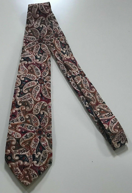 Vintage Mens Silk Tie CHANGE by KHADI SHAVAN  MultiColour Paisley Print