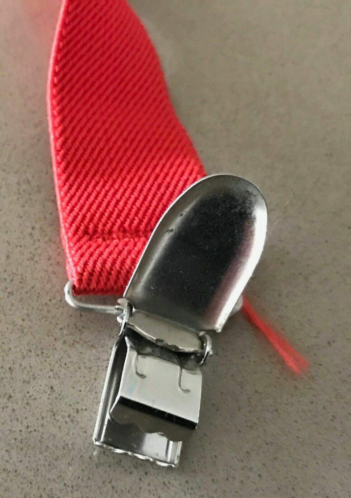 Retro Mens Red Suspenders Adjustable Clip on 2.5cm wide Trousers Braces