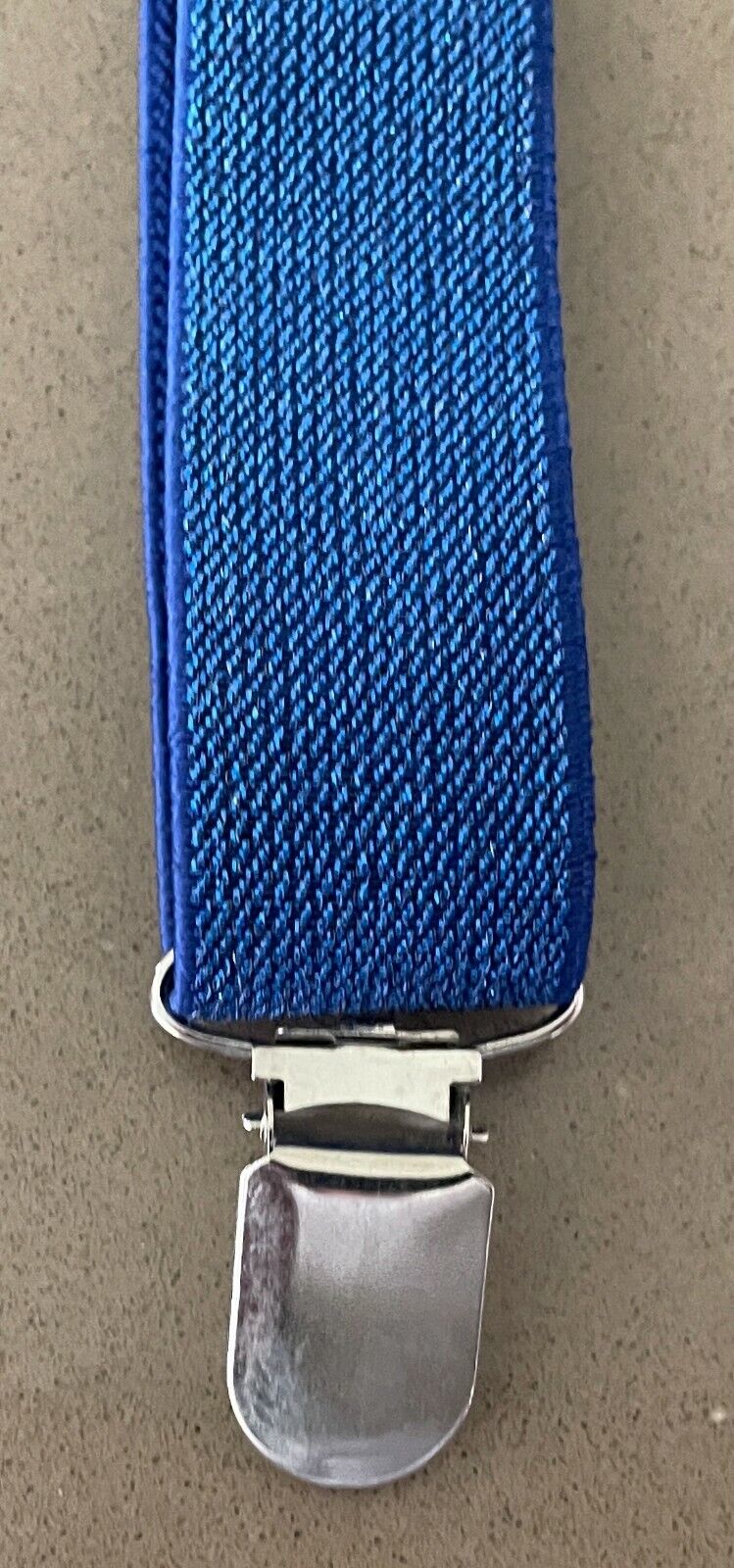 Unisex Braces Suspenders Blue Glitter Elasticised Adjustable 2.5cm Wide