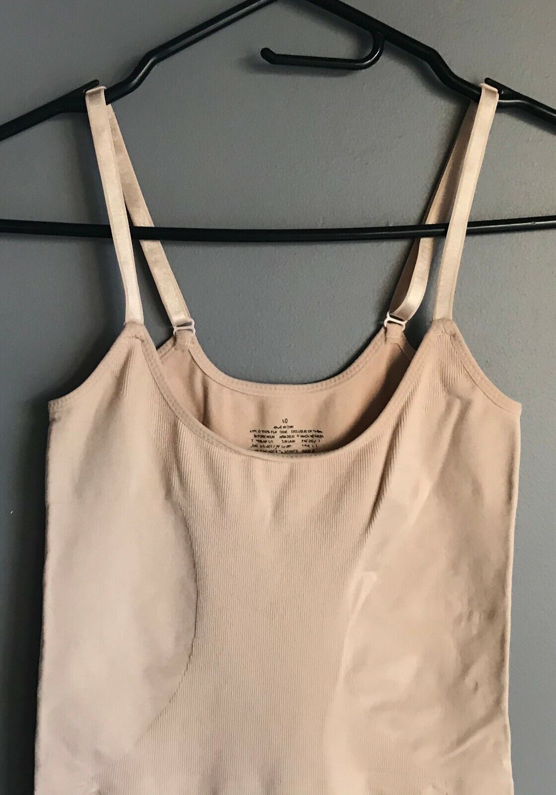 KMART ShapeWear Body Shaper Beige Step In Mid Thigh Seamless Adjust Strap Sz 10