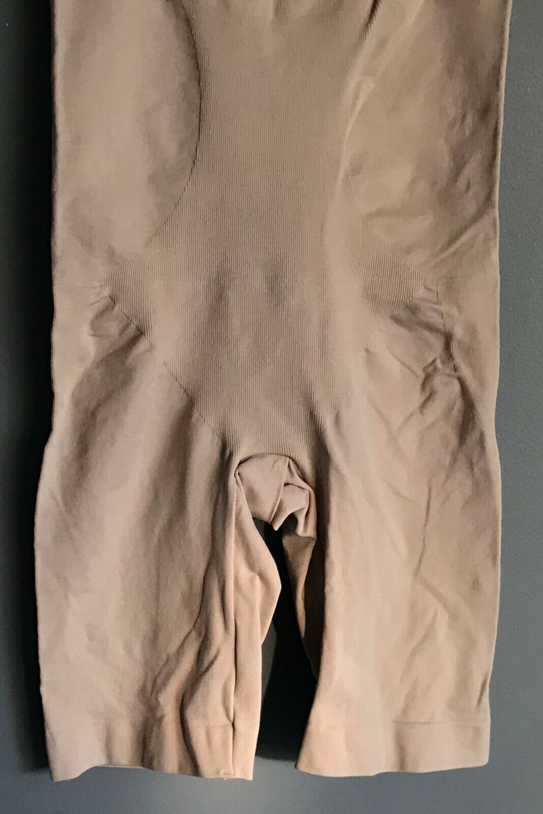 KMART ShapeWear Body Shaper Beige Step In Mid Thigh Seamless Adjust Strap Sz 10