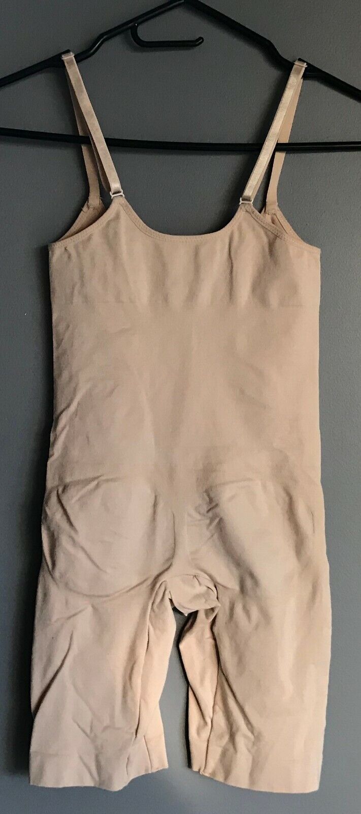 KMART ShapeWear Body Shaper Beige Step In Mid Thigh Seamless Adjust Strap Sz 10