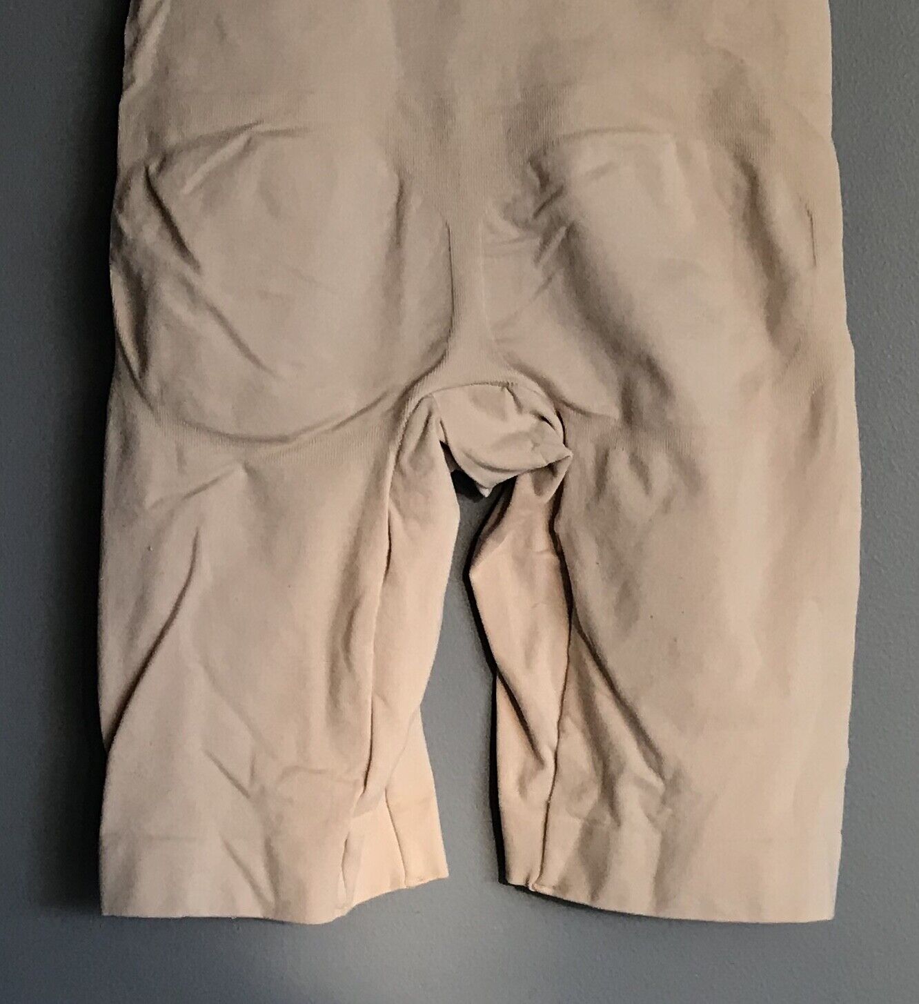 KMART ShapeWear Body Shaper Beige Step In Mid Thigh Seamless Adjust Strap Sz 10