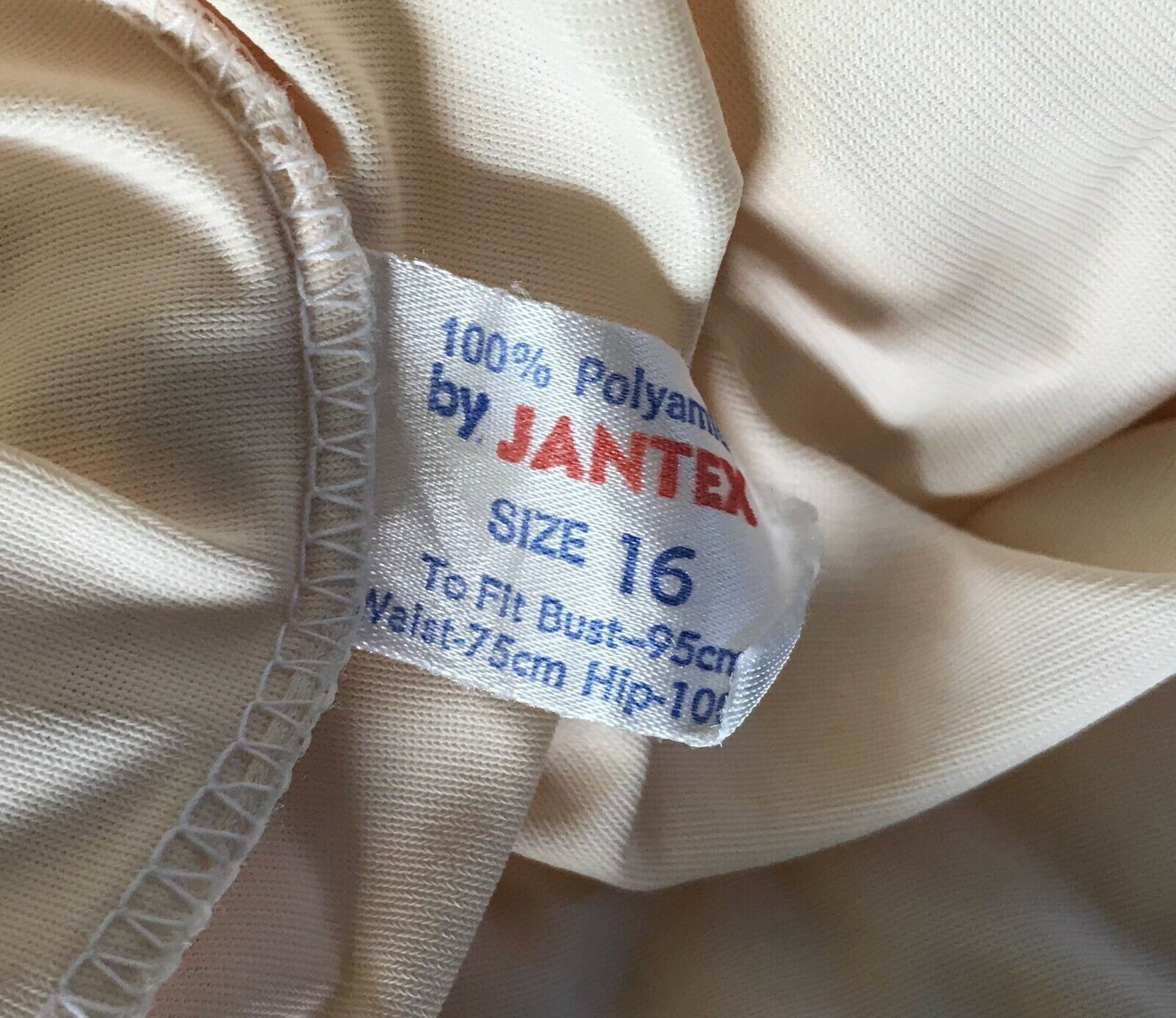 JANTEX Petticoat Beige Lace Trim Full Slip Ladies Size 16 Australia NEW Vintage