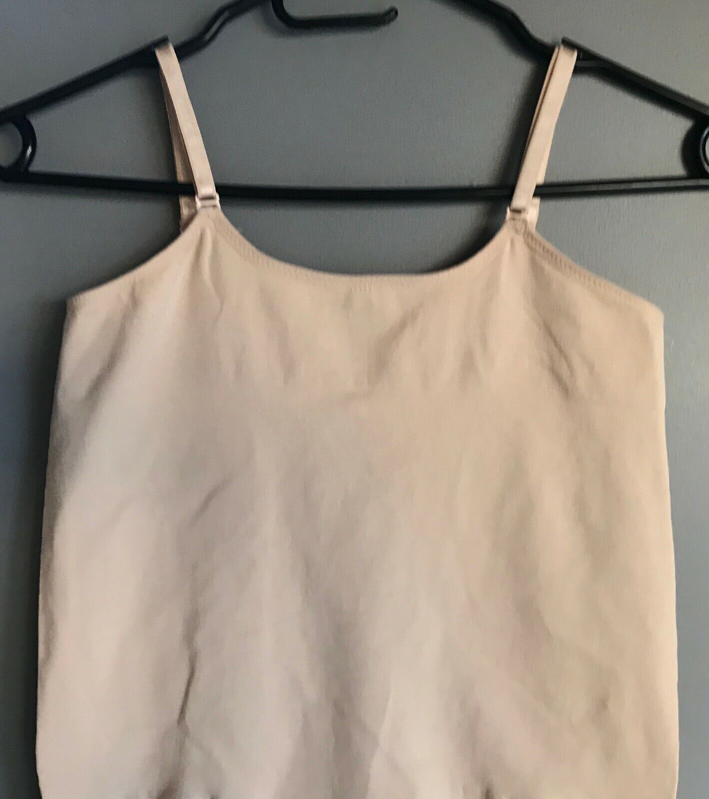 BODYSUIT ShapeWear Beige Step In Mid Thigh Seamless Adjust Strap Plus Sz 18 NEW